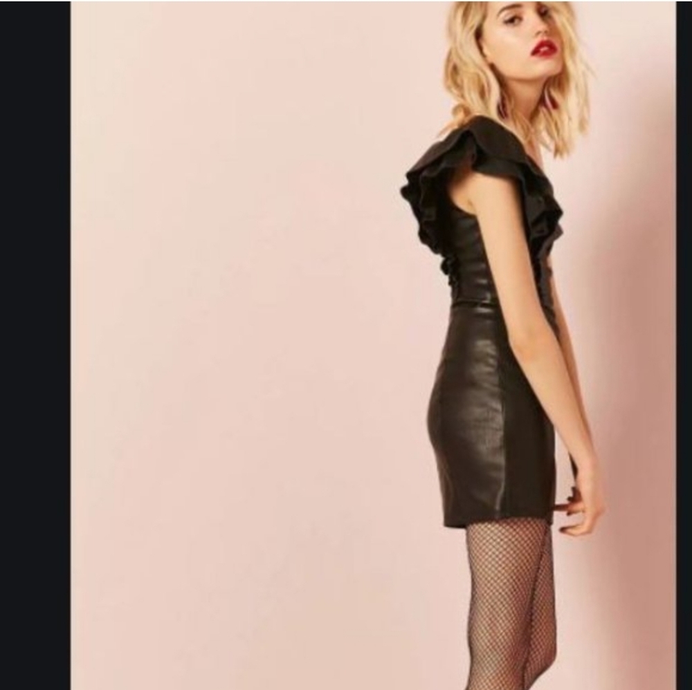 Forever 21 faux leather bodycon dress